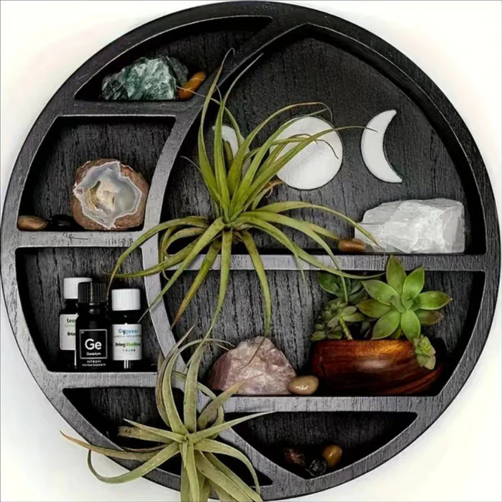 Estantería de media luna y luna