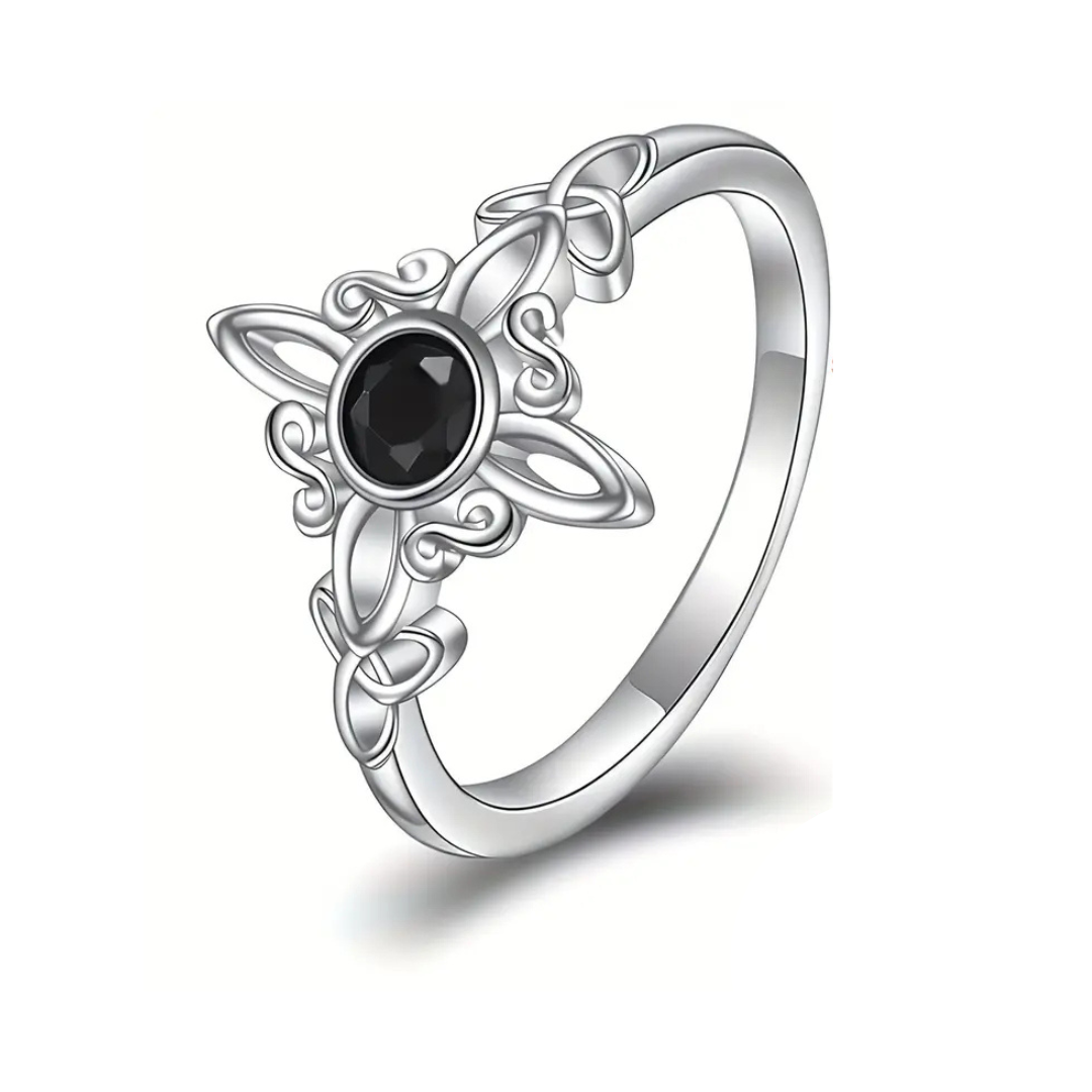 ANILLO NUDO CELTA DE PLATA T9