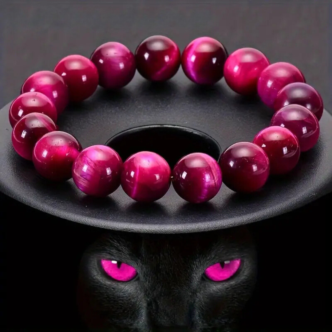 PULSERA OJO DE TIGRE ROSA